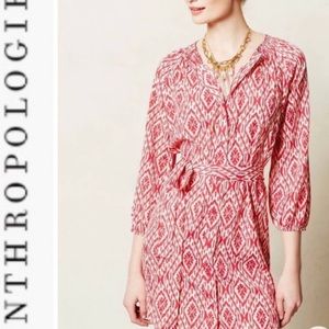 Anthropologie Printed 3/4 sleeve mini dress Size S